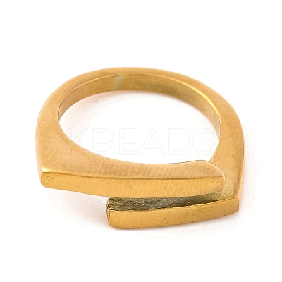Ion Plating(IP) 304 Stainless Steel Open Cuff Finger Rings for Women RJEW-A414-23B-G-1