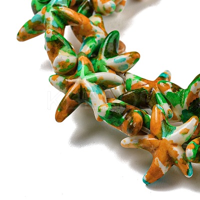 Spray Painted Synthetic Turquoise Beads Strands X-G-E617-A01-02-1