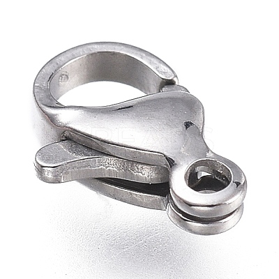 Tarnish Resistant 316 Surgical Stainless Steel Lobster Claw Clasps X-STAS-M281-01P-B-1