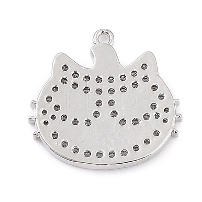 Rack Plating Brass Cubic Zirconia Pendants KK-D031-08-1