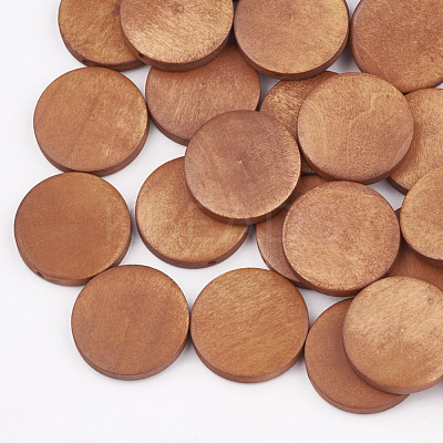 Natural Pear Wood Beads X-WOOD-T009-2.5cm-04-1