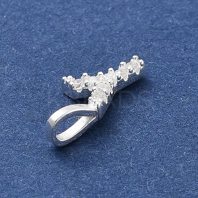 925 Sterling Silver with Cubic Zirconia Charms STER-Q004-01Y-S-1