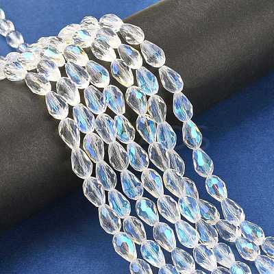 Electroplate Glass Bead Strands EGLA-E010-8x12mm-AB01-1