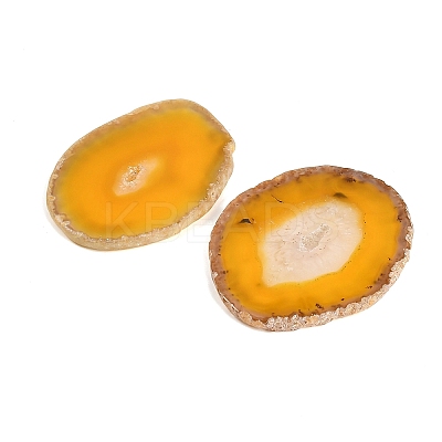 Dyed & Heated Natural Agate Slice Cabochons GG-CBAAF67-01D-1
