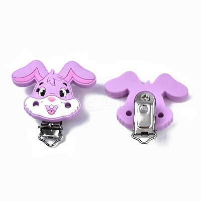 Food Grade Eco-Friendly Silicone Baby Pacifier Holder Clips SIL-N002-13D-1