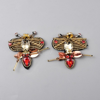 Rhinestone & Felt Bee Patches DIY-WH0723-069A-1