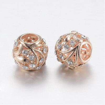 Alloy Rhinestone European Beads MPDL-T001-08-1