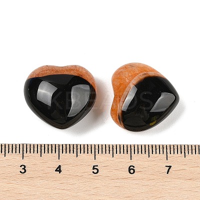 Natural Agate(Dyed & Heated) Heart Palm Stone G-Q021-04C-1