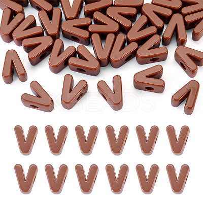 Opaque Acrylic European Beads OACR-TAC0019-006V-1