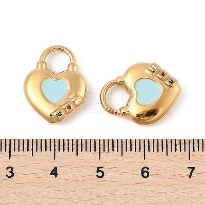 304 Stainless Steel Enamel Pendants STAS-P380-07G-01-1