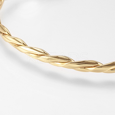 Brass Twisted Cuff Bangle X-BJEW-P168-F02-1