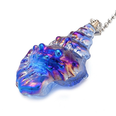 Glass Charms Ceiling Fan Pull Chain Extenders HJEW-H064-01A-P-1