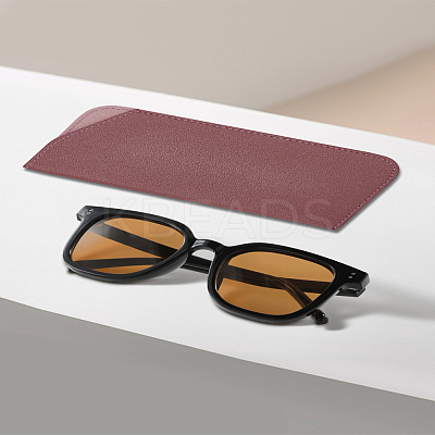 4Pcs 4 Colors Imitation Leather Slip-in Glasses Case AJEW-LP0002-30A-1