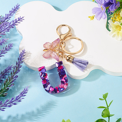Resin Butterfly Pendant Keychains KEYC-TAC0034-03U-1