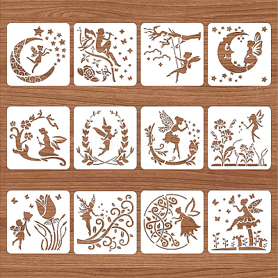 Large Plastic Reusable Drawing Painting Stencils Templates Sets DIY-WH0172-087-1