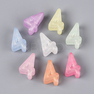 Luminous Frosted Transparent Acrylic Beads TACR-T029-21E-1
