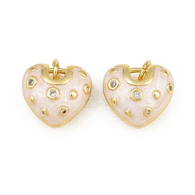 Brass Micro Pave Clear Cubic Zirconia Charms CU-CBAA571-12G-1