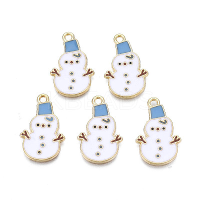 Rack Plating Alloy Enamel Pendants X-ENAM-N055-165-1