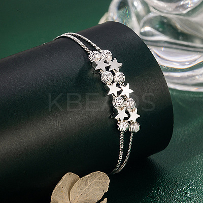 Brass Curb Chain 2-Strand Bracelets for Women WG9F5FA-02-1
