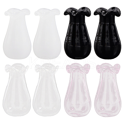 Glass Vase Miniature Flowerpot Ornaments AJEW-SP0002-41B-1