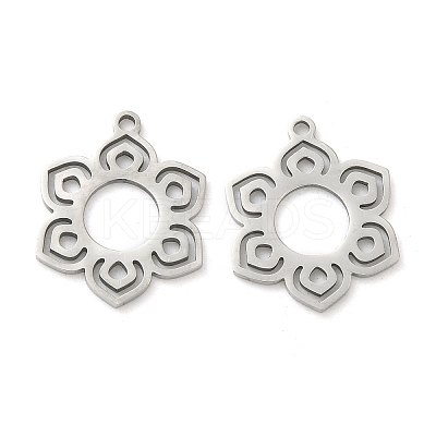 Hollow 201 Stainless Steel Pendants STAS-F337-10B-P-1
