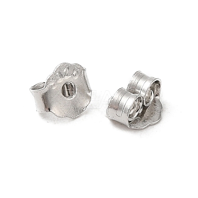 Rhodium Plated 925 Sterling Silver Friction Ear Nuts X-FIND-Z008-01P-1
