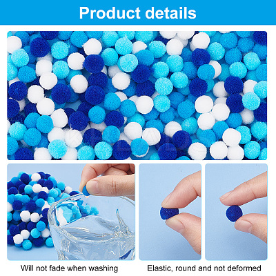 2000Pcs 4 Colors DIY Doll Craft AJEW-PH0004-67A-1