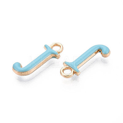 Rack Plating Alloy Enamel Pendants ENAM-T024-53J-G-1