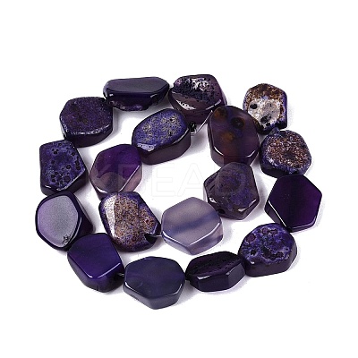 Dyed Natural Agate Beads Strands G-Q606-23E-04-1