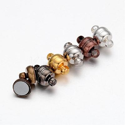 Brass Magnetic Clasps with Loops KK-H361-M-1