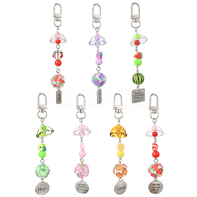 Handmade Polymer Clay & Acrylic & Resin & Glass Pendant Decorations KEYC-FS00037-03-1