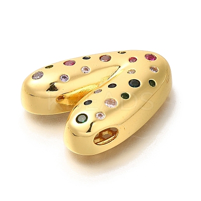 Brass Cubic Zirconia Pendants KK-M295-13G-V-1