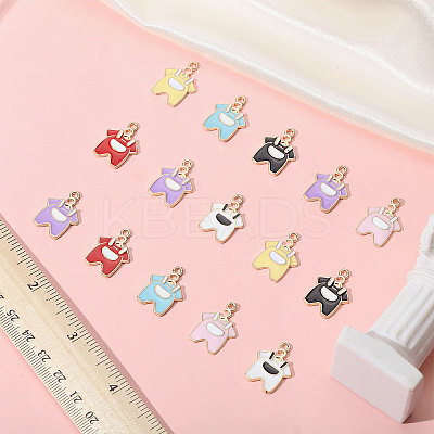 70Pcs 7 Colors Zinc Alloy Enamel Pendants FIND-CA0010-37-1
