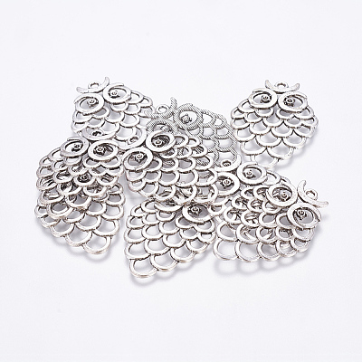 Owl Alloy Pendant Rhinestone Settings LS-X-EA11877Y-NF-1