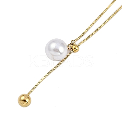 Ion Plating(IP) 304 Stainless Steel Snake Chain Necklaces NJEW-D080-08G-1