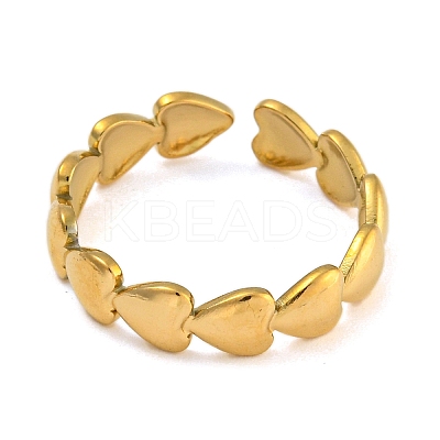 304 Stainless Steel Open Cuff Rings for Women LS-RJEW-L125-07G-02-1