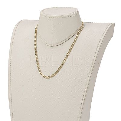 Brass Curb Chain Necklaces NJEW-JN03097-1