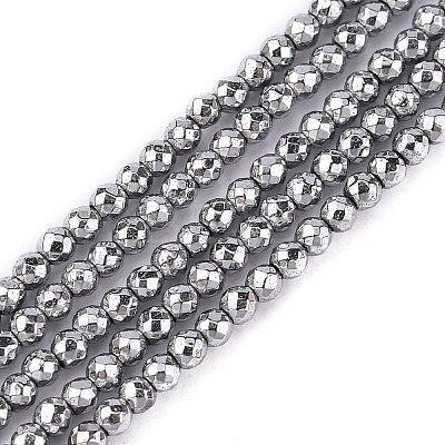 Non-Magnetic Synthetic Hematite Beads Strands X-G-G093-3mm-1