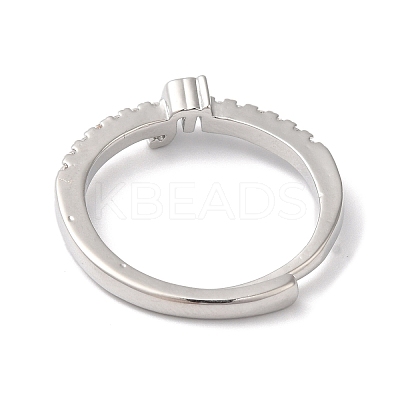 Rack Plating Brass Clear Cubic Zirconia Constellation Adjustable Rings for Women RJEW-S407-08P-03-1