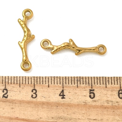 Ion Plating(IP) 304 Stainless Steel Branch Connector Charms STAS-Q334-62G-1