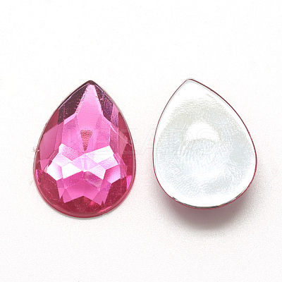 Acrylic Rhinestone Flat Back Cabochons GACR-Q010-10x14-05-1