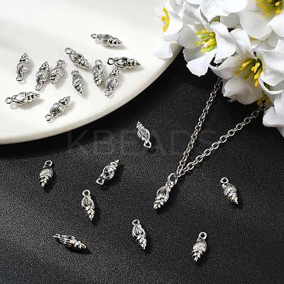 SHEGRACE Brass Shell Shape Charms XGR0171P-103P-1