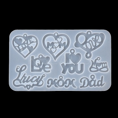 Heart & Word Love DIY Pendant Silicone Molds LS-SIMO-Q001-02D-1