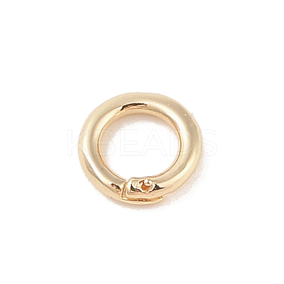 Brass Locking Jump Rings KK-S369-01G-02-1