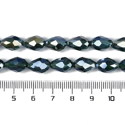 Transparent Electroplate Glass Beads Strands EGLA-N013-T6mm-B15-1