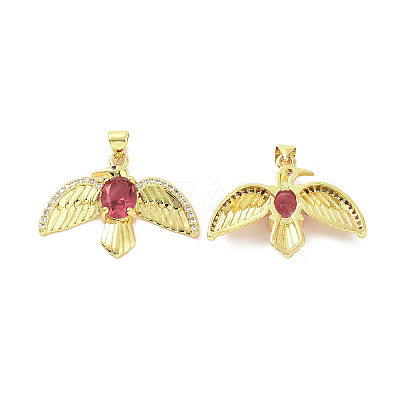 Brass Micro Pave Cubic Zirconia Pendants ZIRC-P106-49G-01-1