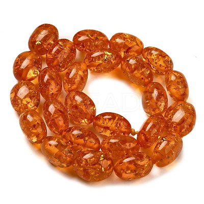 Resin Imitation Amber Beads Strands X-RESI-Z017-03-1