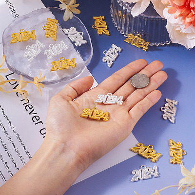 60Pcs 2 Colors Alloy Pendants FIND-TA0004-34-1