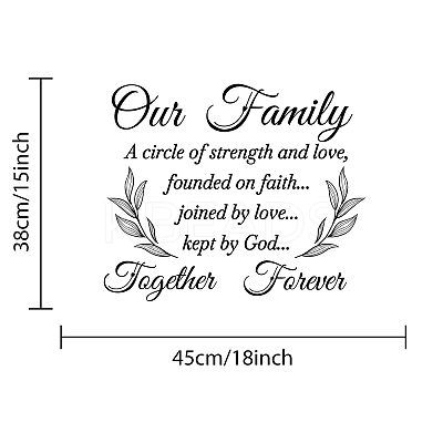 PVC Quotes Wall Sticker DIY-WH0200-056-1