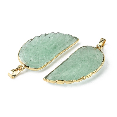 Natural Green Strawberry Quartz Pendants G-O204-03B-1